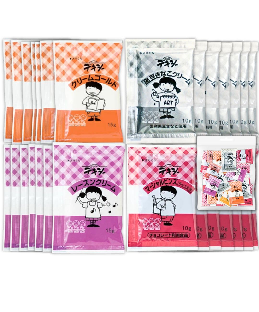 Amazon | デキシー アソートセット 4種 28袋（黒豆きなこ、マーシャル