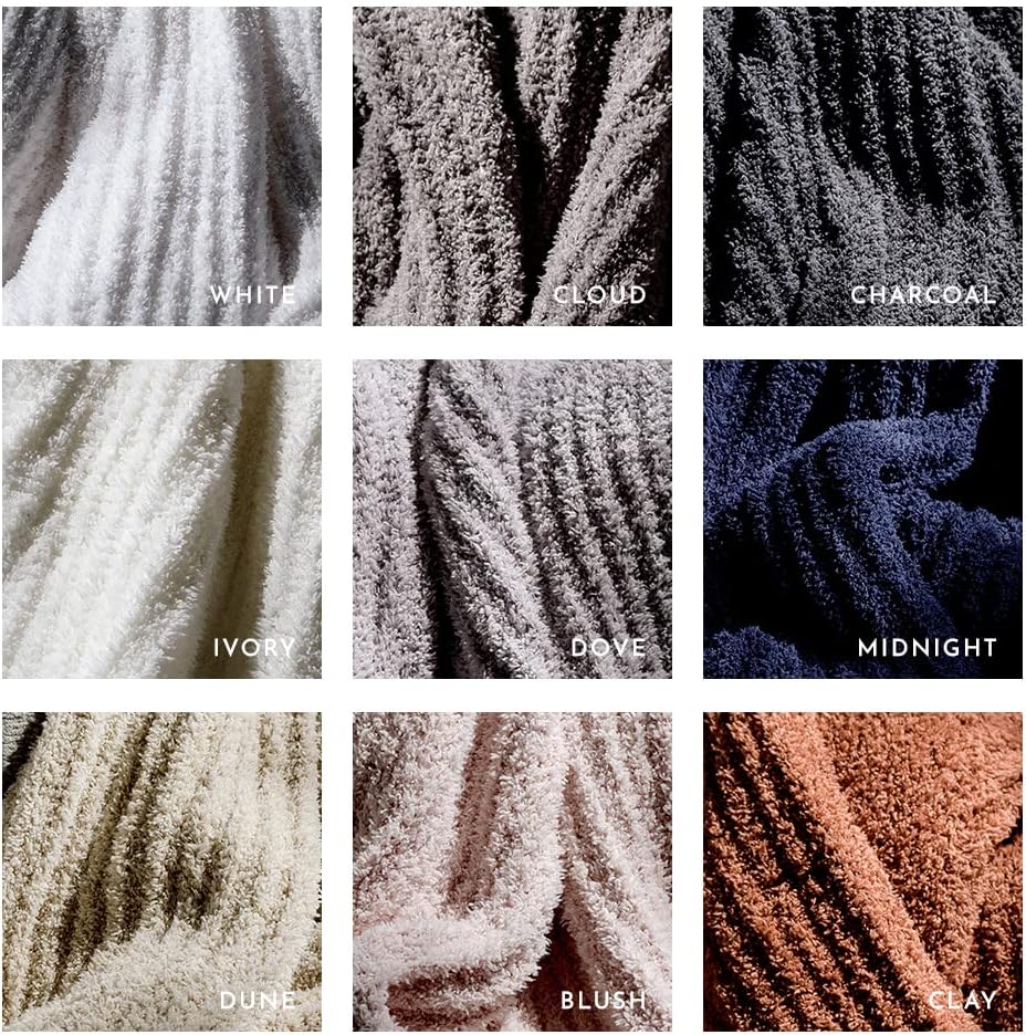 LUXOME Ultra Plush Throw Blanket | Super Soft | 50"x70" | Viscose & Polyester Blend| Midnight (Dark Blue)