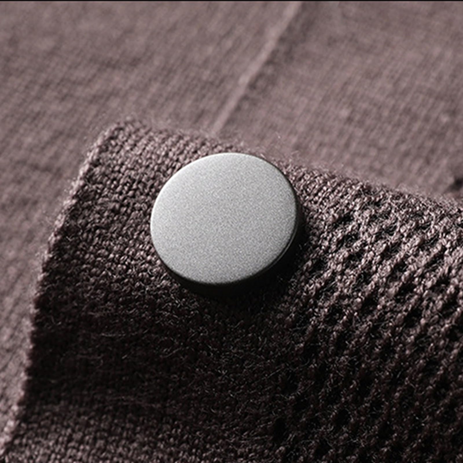 Cardigan Lana Hombre, Chaqueta con Botones Hombre con Botones Suéter Manga Larga Ajuste Delgado Forro Polar Cárdigan con V-Neck con Bolsillos Suéter Otoño Invierno