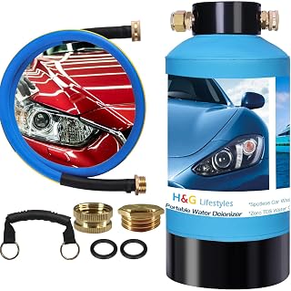 Portable Water Deionizer for Car Washing Spotless Water System Spot-Free Deionized Water for Vehicles Motorcycles Boats Solar Washing