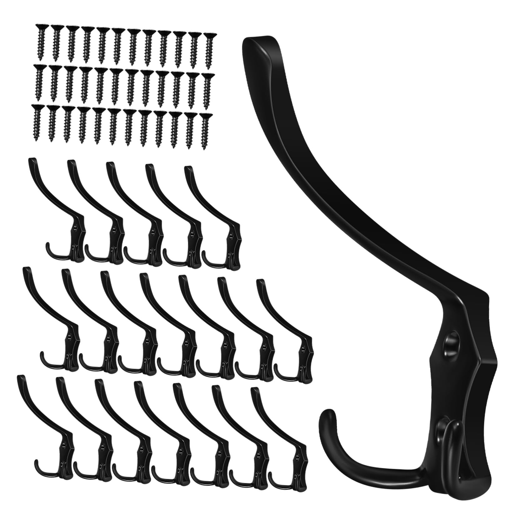 Kleiderhaken Wandhaken 112mm Zinklegierung Schwarz