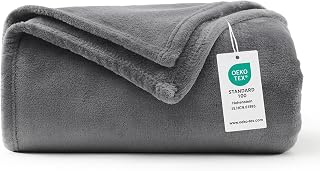 WAVVE Coperta Plaid Pile di Flanella 260gsm - 150x200 cm, Grigio - Coperta Pelosa...