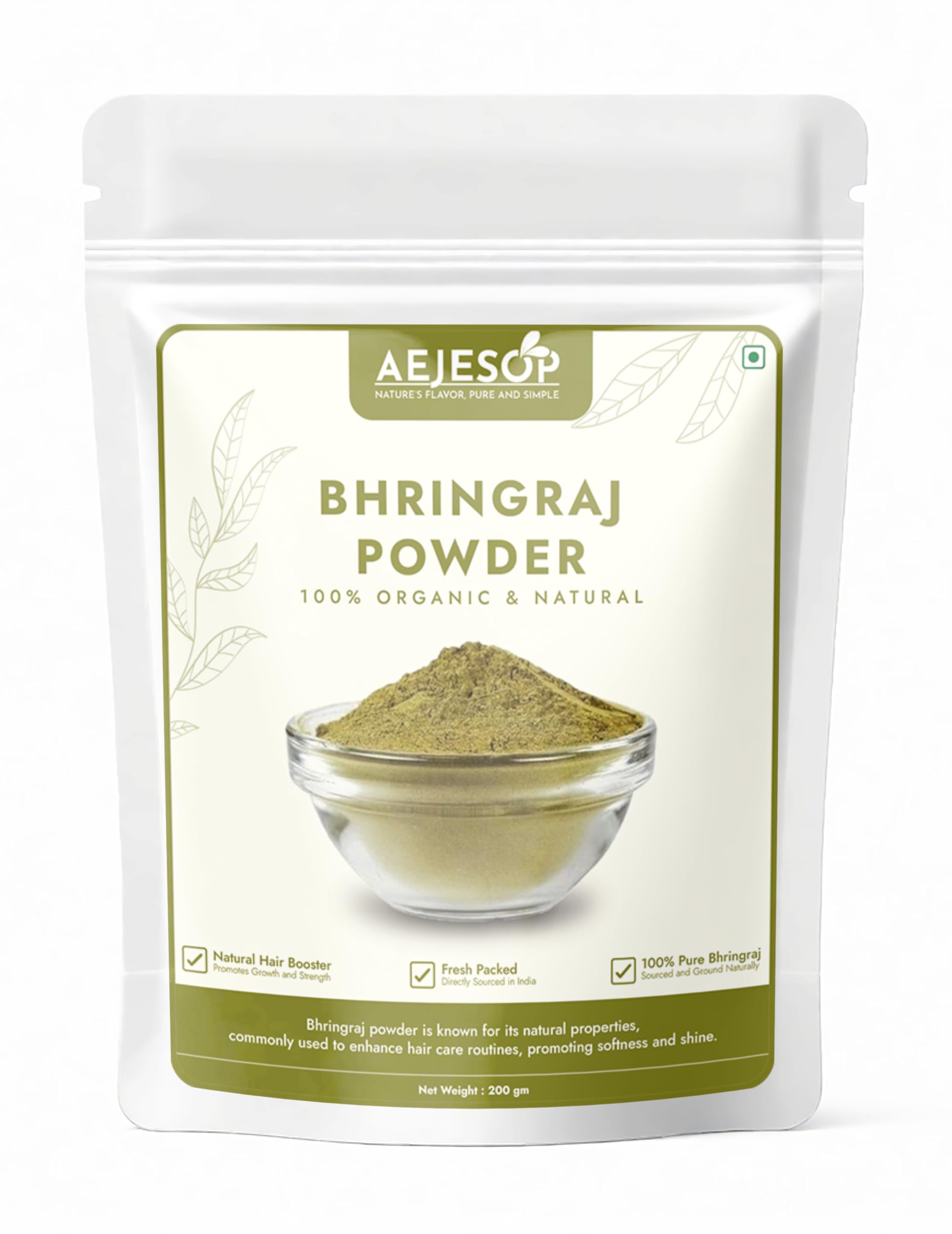 Organic Bhringraj Powder for Hair Growth Eclipta Alba for Hair Growth 7oz 200g