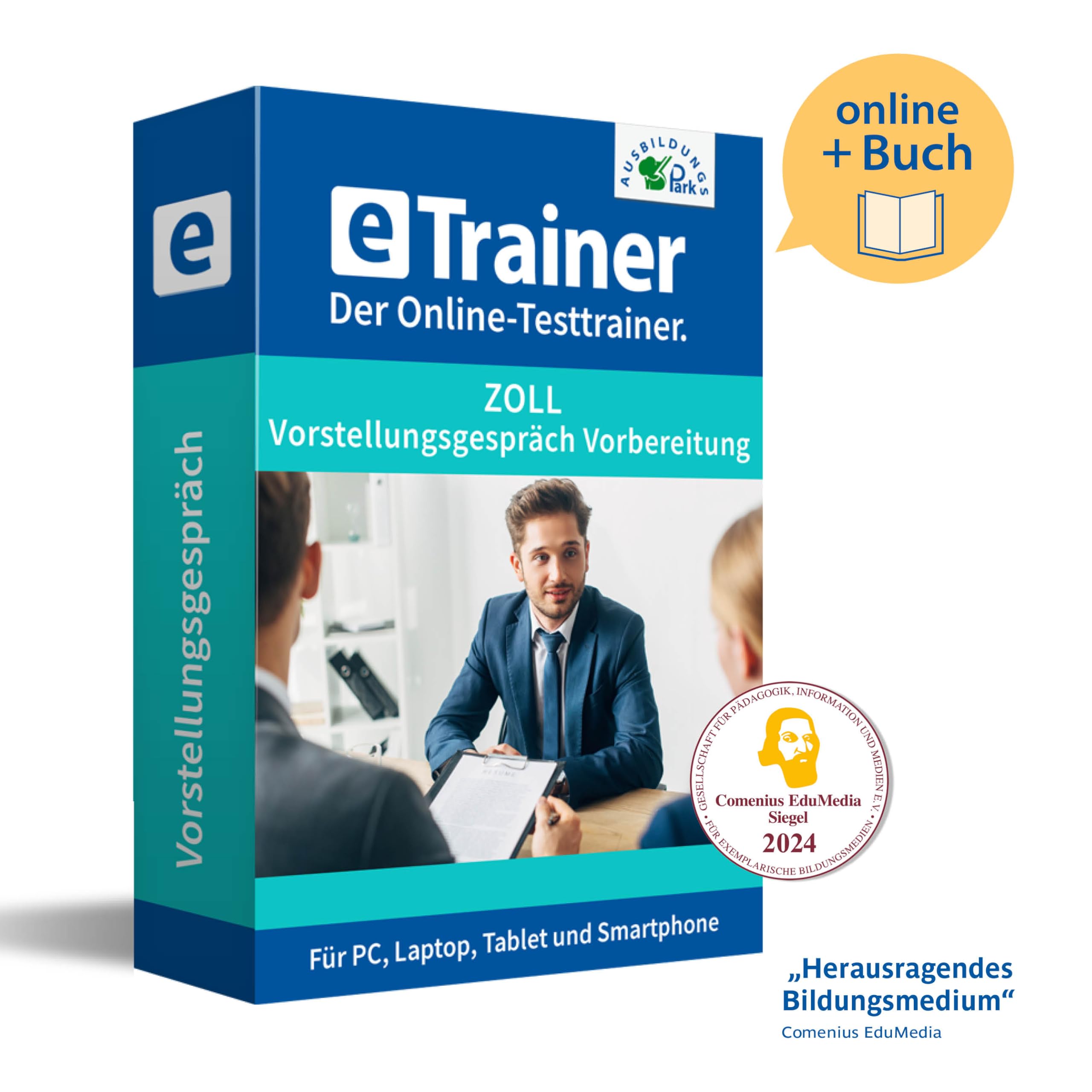 Zoll Vorstellungsgespräch und Assessment Center Vorbereitung | Online-Trainer + Buch (AZO) | Die häufigsten Fragen, die besten Antworten | Interview, Vortrag, Rollenspiel, Postkorbübung & Co.