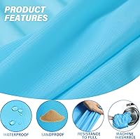 Vista 105 de Beach Blanket Oversized Extra Large 78" X 81",Waterproof Sandproof Beach Blanket 1-7 Adults Lightweight Durable for Travel Camping Hiking Picnic