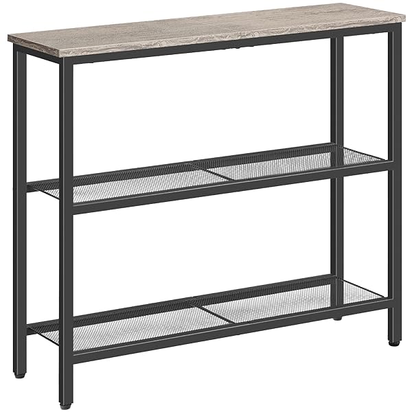Three-Tier Greige Accent Table