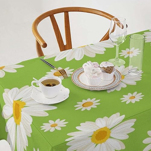 Miniatura 1358 de Mantel floral hippie, diseño retro de los años 70, naranja, rosa, azul, floral, bohemio, estampado estético de margaritas, para fiesta, picnic