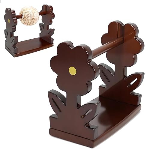 Wooden Yarn Holder, Flower-shaped Yarn Storage Organizer, Yarn Management, Crochet Knitting Accessories, Gift for Crochet Lovers