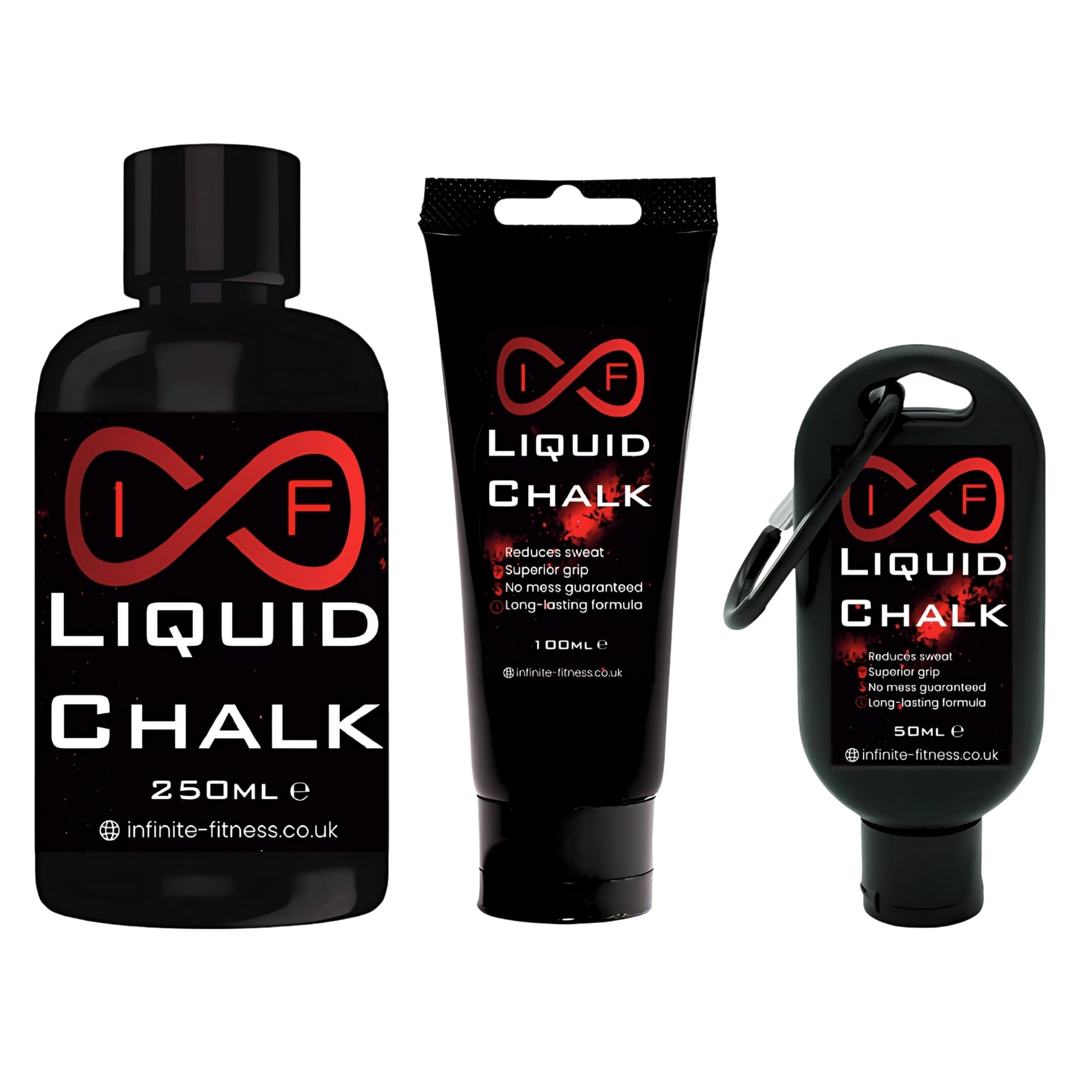 Infinite Fitness Liquid Chalk Superior Grip Sweat Free Hands Sports Chalk for Weight Lifting, Rock Climbing, Gymnastics, Calisthenics, Power Lifting, Bodybuilding, Gym Gifts (1, 250ml)