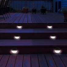 Crosslight Solar Mounted LED Walkway/Deck/Stair Lights, Weatherproof with White LED's 12-Pack