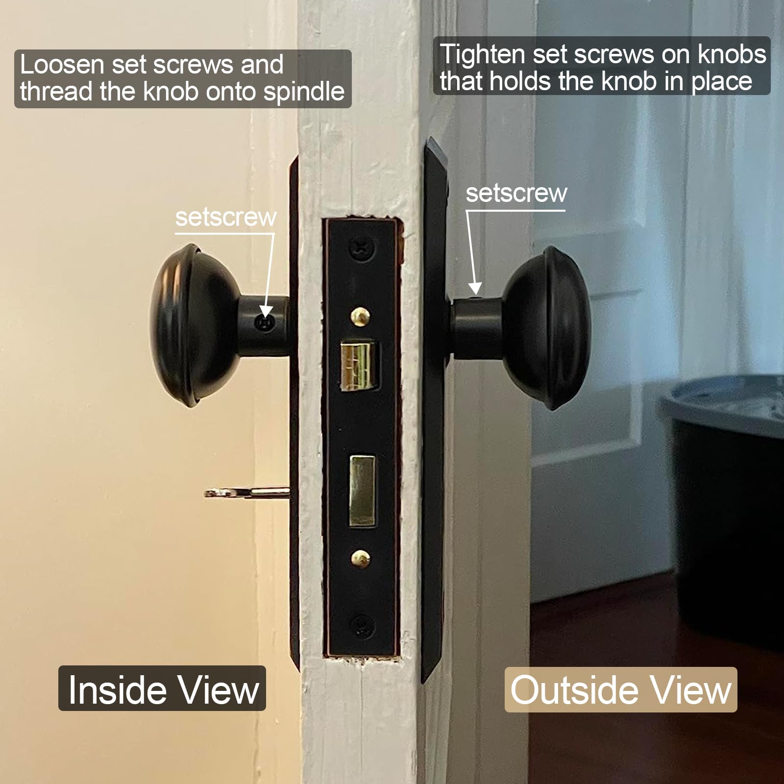 Antique Mortise Lock Set - Secure Your Doors -3