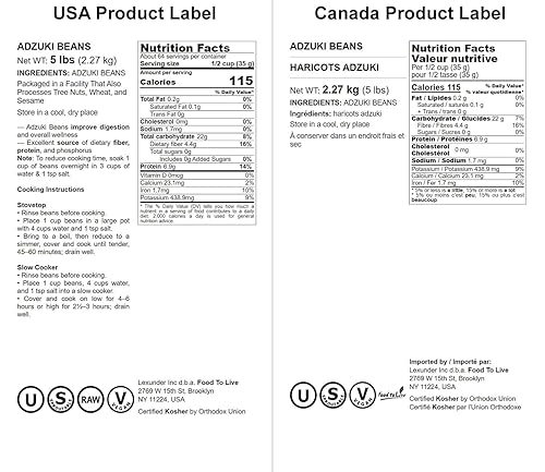 Vista 19 de Food to Live - Frijoles Adzuki, 20 libras de frijoles azuki secos enteros (frijoles rojos mungos), crudos, veganos, kosher, germinables, a granel.