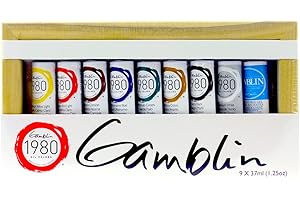 Gamblin 1980 Oil Color, Set of 9 Exclusive 1.25-Ounce Tubes