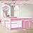 XVISHX Baby Playpen 50 x 50 Inch Play Pen Playards, Playpen for Babies and Toddlers, Baby Playard for Indoor & Outdoor Active Center Game Fence, with Skin-Friendly Fabric and Soft Breathable Mesh Pink
