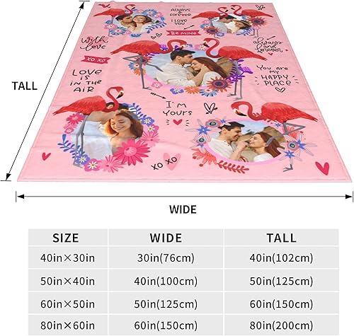 Miniatura 3 de Manta personalizada para parejas con fotos, texto, manta personalizada de franela, regalo de boda para hombres adultos