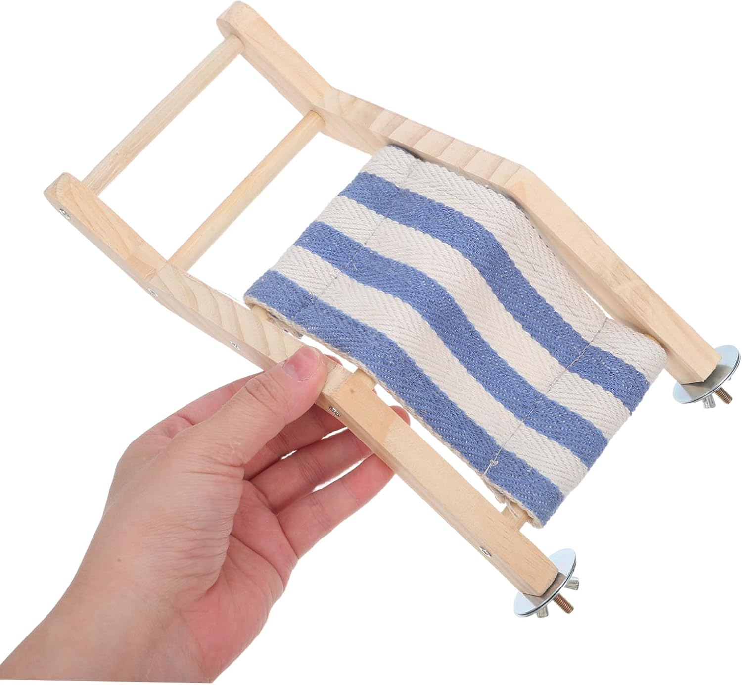 Wooden Ladder for Small Pets and Birds, 9.65x4.53x2.64 Inch Climbing Bridge for Parakeets and Hamsters, Muscle Strengthening Exercise for Bird Cage or Hamster Cage Enrichment