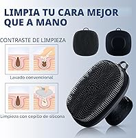 Vista 4 de Exfoliante Facial, Limpiador Facial de Silicona para Hombres, Cepillo de Limpieza Facial, Cepillo de Lavado Facial de Silicona Manual, Impermeable