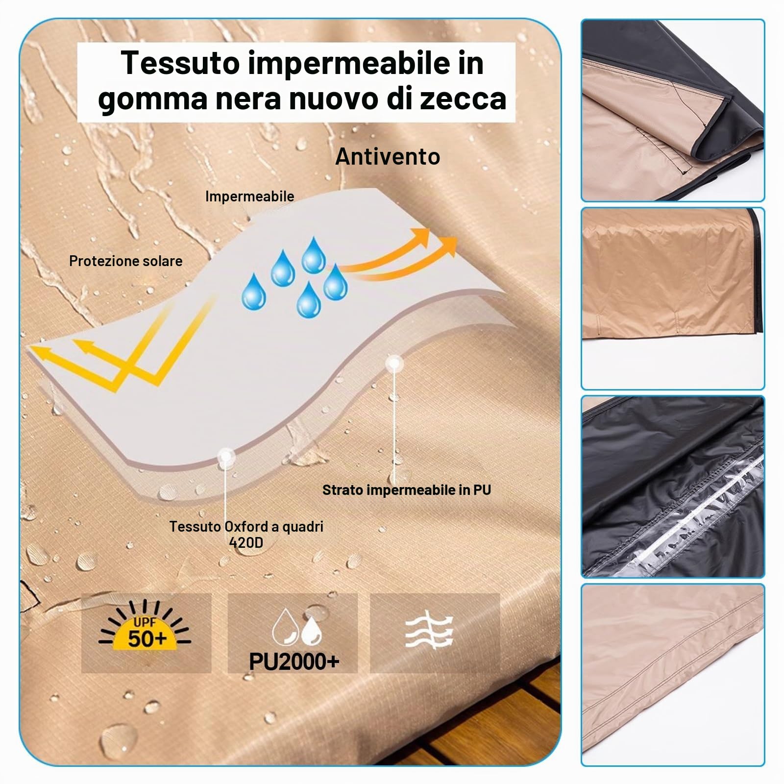 Tendalino Auto, Tende SUV Esterna, Parasole per Auto, Estraibile Tende da Tetto Auto, Tendalino Camper, per Campeggio Viaggi All'aperto Roadtrips Cortile(200x300cm/6.5x9.8ft)