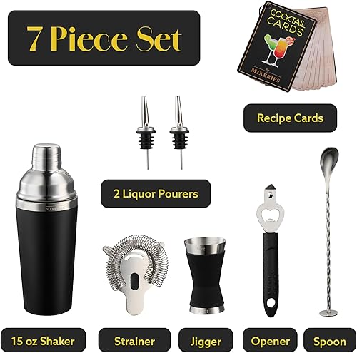 Miniatura 3 de Excelente Grip Mixology Bartender Kit  Juego de mezclador de bebidas con todos los accesorios esenciales de barra  Juego de herramientas de barra