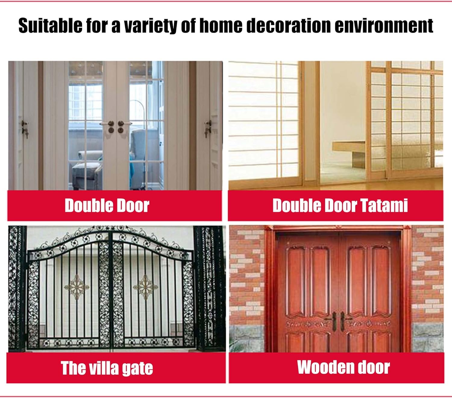 Hidden Door Lock, Black 304 Stainless Steel 8 inch Security Door Bolt Latch,French Door Slide Bolt Lock, Double Door Lever Action Flush Door Bolt Latch, Spring Dust Plug, Brushed Finish