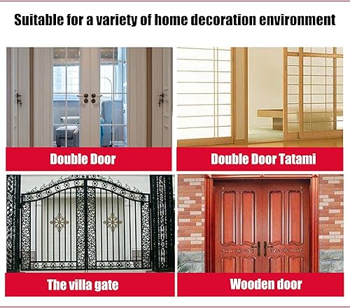 Miniatura 7 de Pestillo y perno ocultos, acero inoxidable 304 plateado de 8 pulgadas, cerradura de perno deslizante de puerta francesa, cierre de perno empotrado