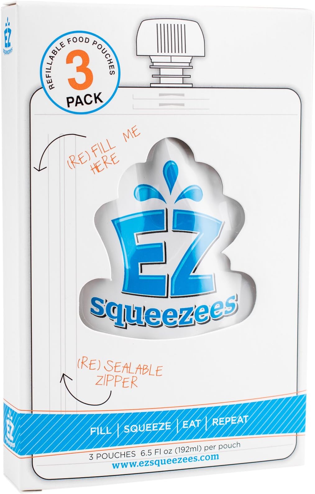 EZ Squeezees Refillable Squeeze Pouches