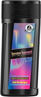 bruno banani bb Energy Duschgel, 3-in-1-Formel für Gesicht, Körper und Haare, vegane Formel, dermatologisch getestet, frei von Tensiden auf Sulfatbasis, 250 ml
