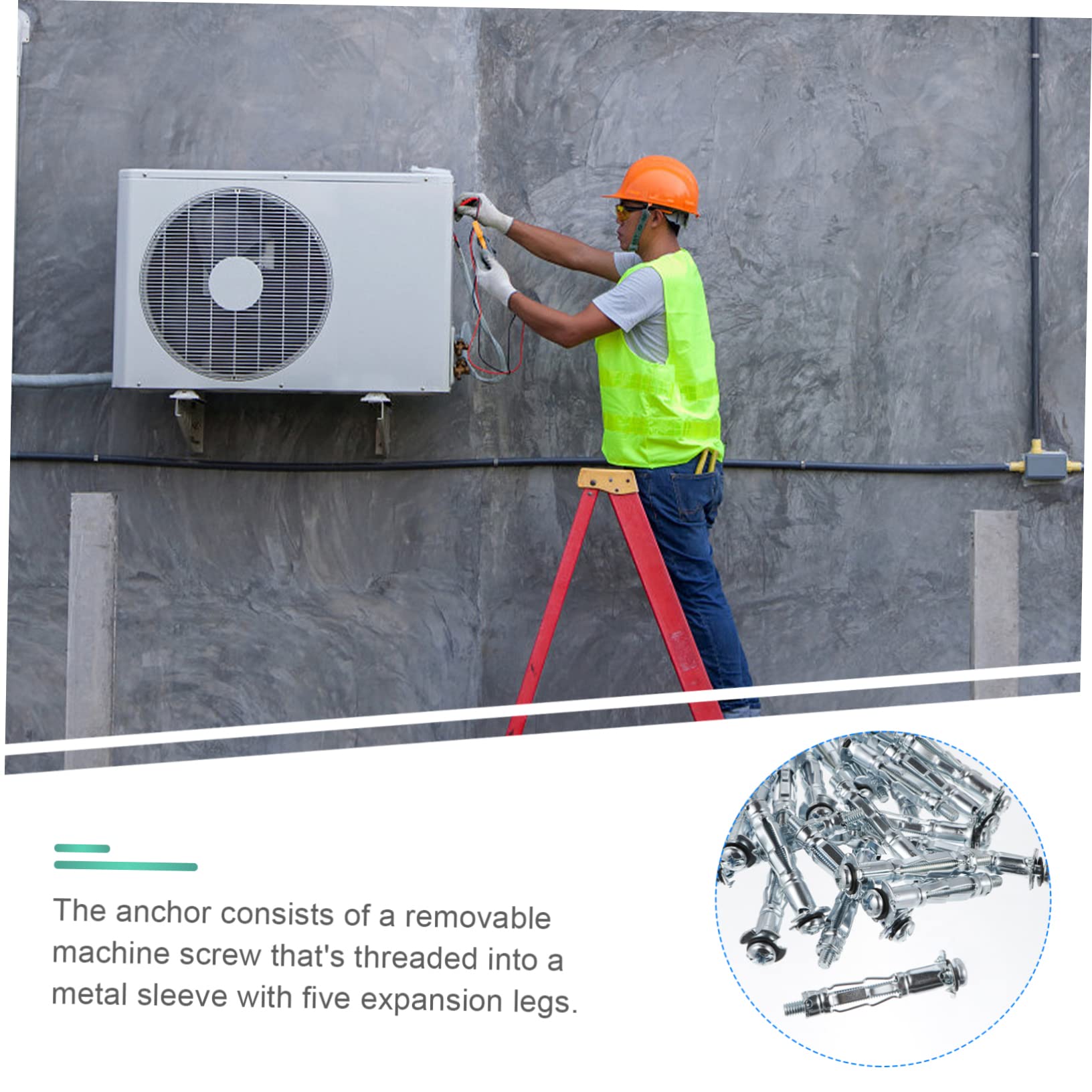 SOLUSTRE Professional Home Hardware 25 Pcs Cavity Anchor Bolts Hollow Anchors Wall Fixer Drilling Fixing Hardware