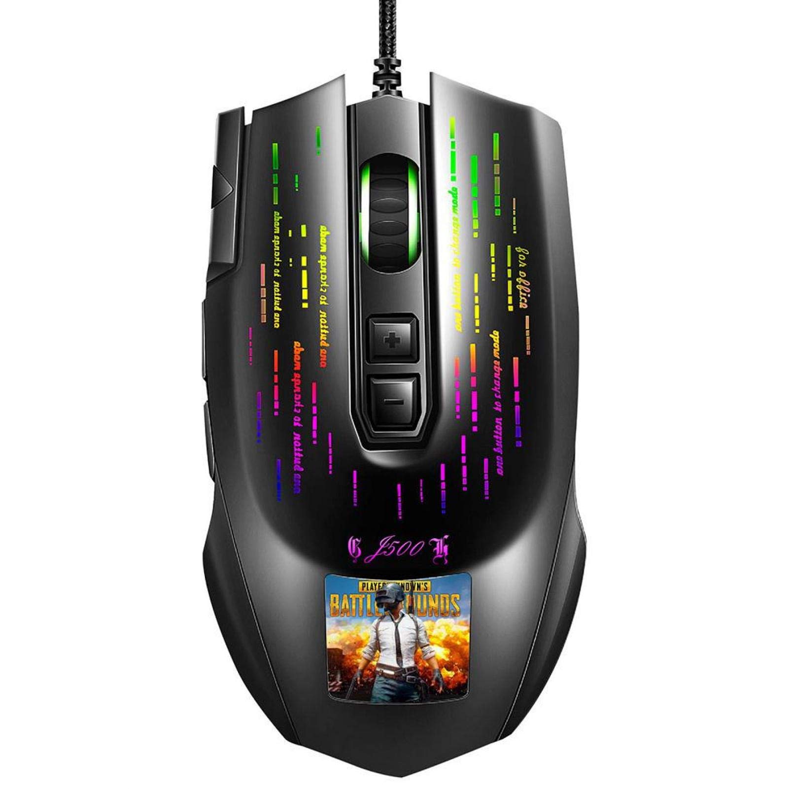Mysz do gier z pełnokolorowym podświetleniem RGB, mysz z 6-stopniową regulacją DPI, mysz komputerowa do gier e-sportowych, mysz z wielojęzycznym sterownikiem do domowego biura Double the comfort