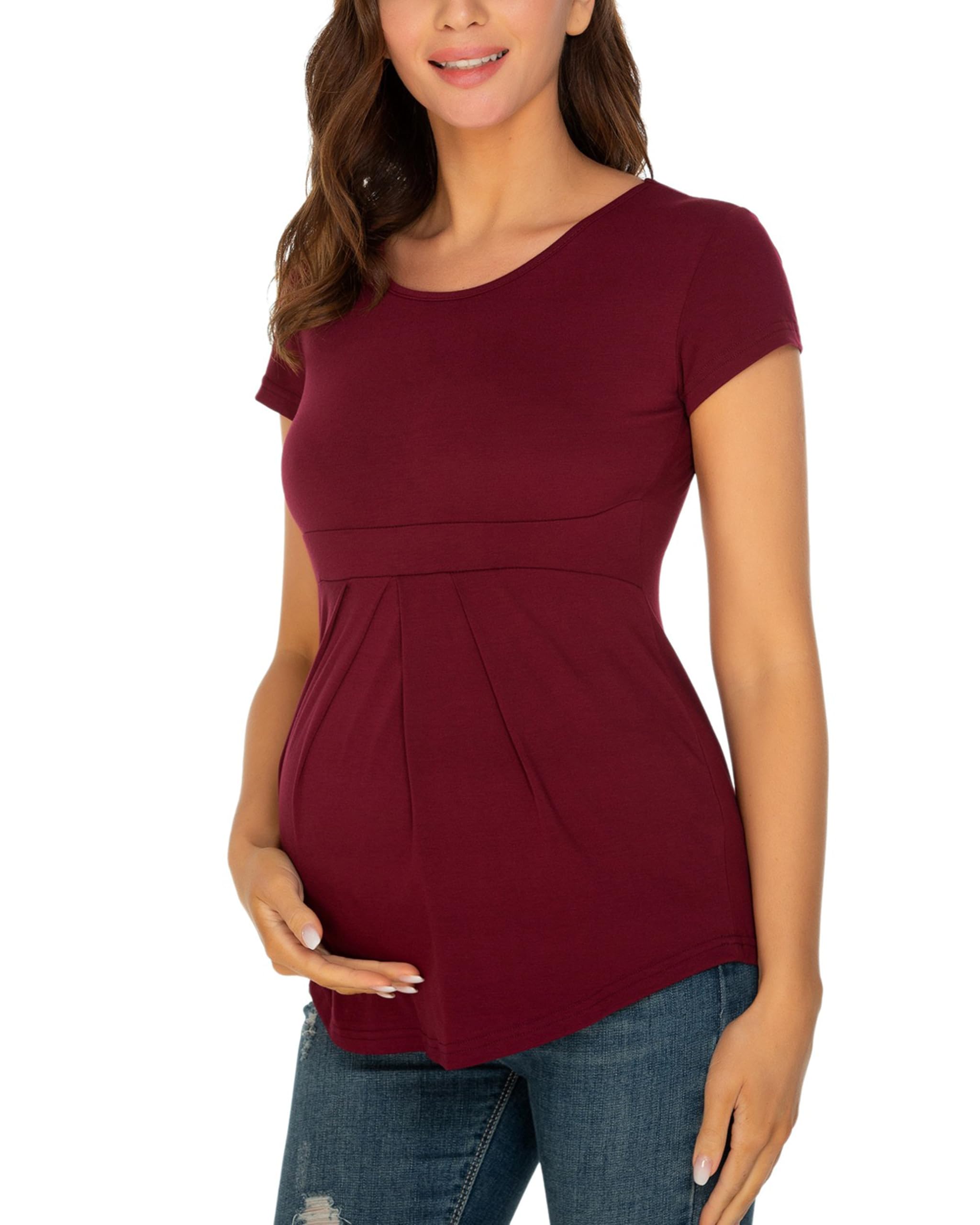 Camiseta de maternidad de manga corta para el verano