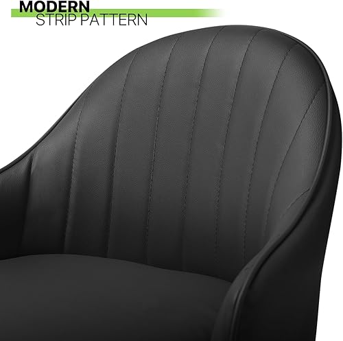 Miniatura 4 de Magshion Juego de 2 taburetes de bar de altura de mostrador, silla giratoria de piel sintética, silla ajustable en altura, cojín moderno, taburete