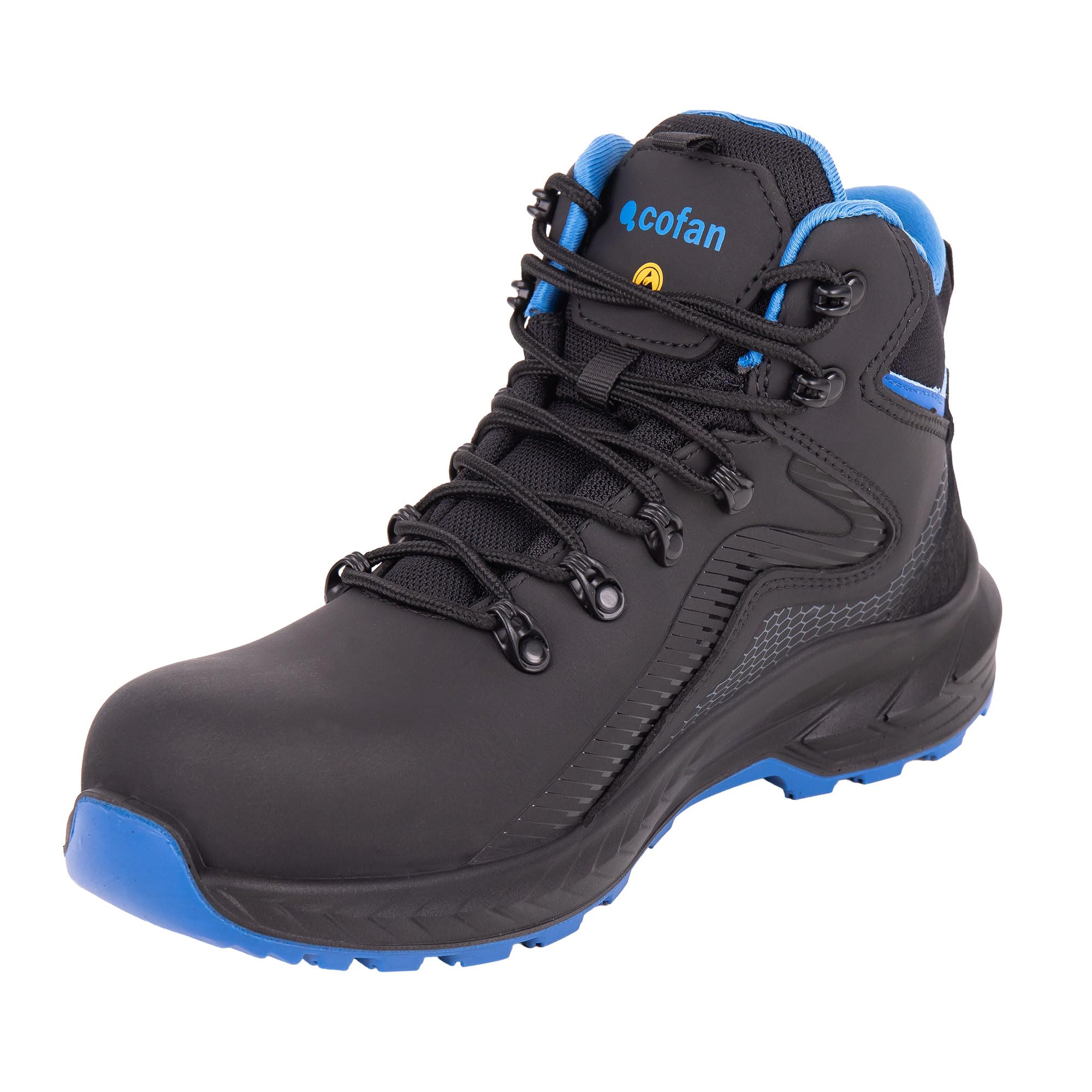 Cofan Bota de Seguridad Deportiva S3L FO SR ESD Namur, Puntera de Composite, Conforme con EN ISO 20345:2022/A1:2024