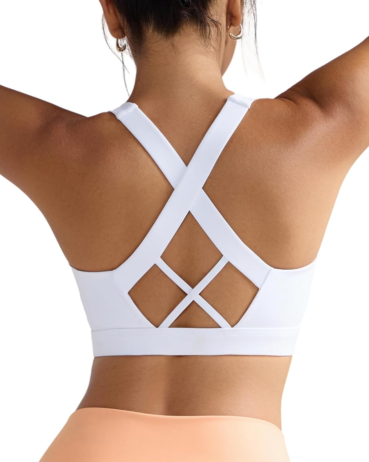 RUNNING GIRL Sports Bra for Women High Support,Molded Cup High Impact Sports Bras with Sewn in Pads