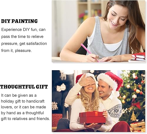 Miniatura 7 de LazyFold Kit decorativo de pintura de diamante para árbol de Navidad, escritorio de árbol de Navidad, arte de diamante 5D, adornos de decoración de