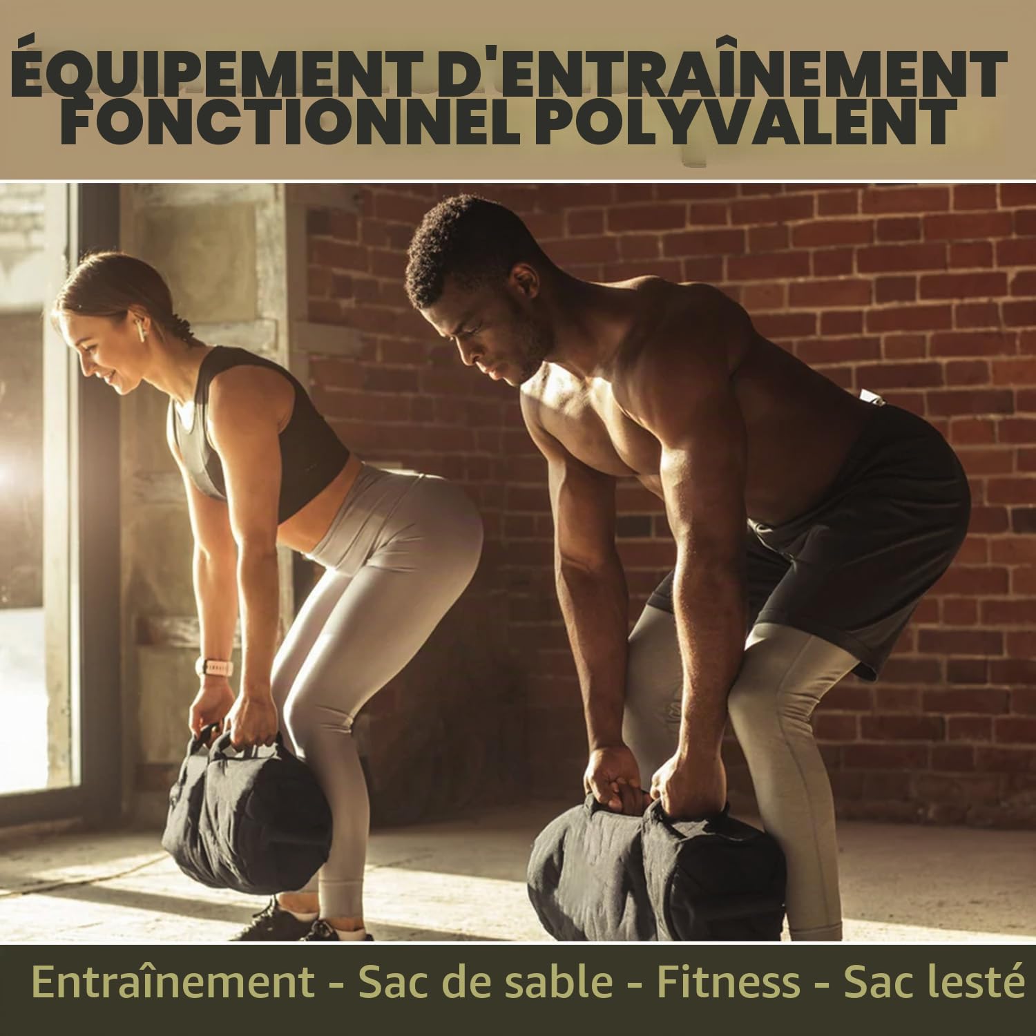 Favuit Sac de sable réglable Core Power Bag 3 poches pour fitness musculation entraînement fonctionnel