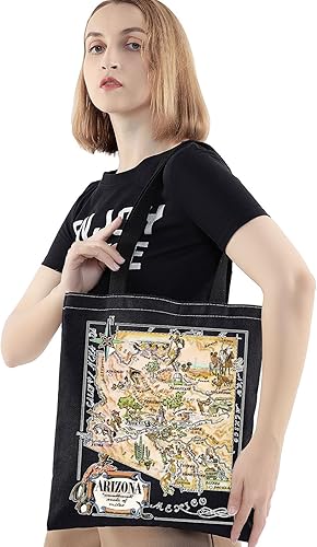 Miniatura 10 de BWWKTOP Arizona State Tote Bag Arizona Souvenirs Regalos Arizona Bolsa de comestibles reutilizable Arizona Regalos de viaje Arizona