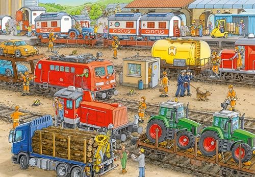 Ravensburger Busy Train Station Jigsaw Puzzle (2 X 24 Piece) #TOP6