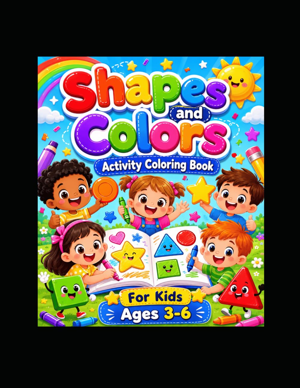 Shapes and Colors Activity Coloring Book: Fun and Easy Circle, Square, Triangle, Rectangle, Star, Heart, and More Shapes for Kids Ages 3-6