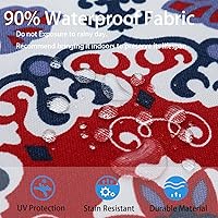 Vista 6 de FUNHOME Funda de cojín de banco para exteriores de 42 x 18 x 3 pulgadas, funda impermeable con cremallera y lazos, funda resistente a