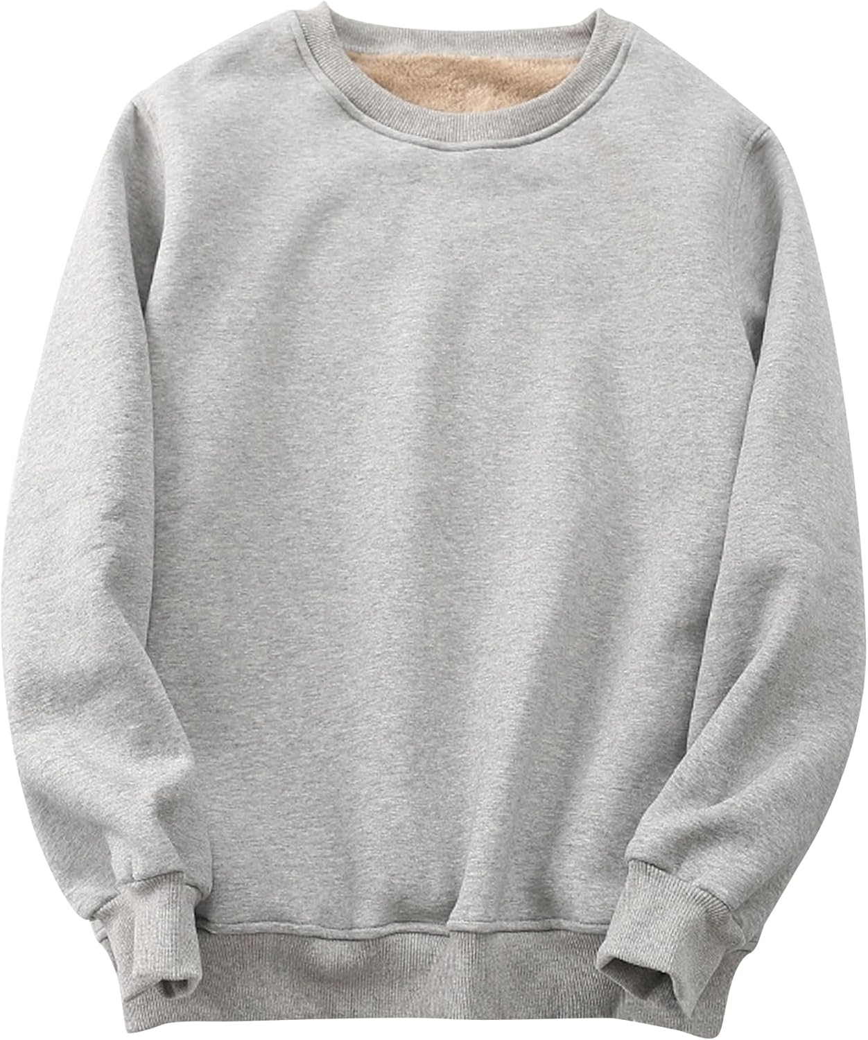 SNOLY Men's Winter Sherpa-lined Sweatshirts Zip Up Active Fleece-lining Hoodies And Stand Collar Coats