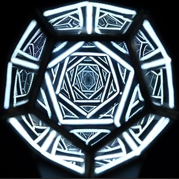 Infinite Space Abyss Lamp, Desk Infinity Mirror Light, Dodecahedron Abyss Light, Touch Dimmable, for Gaming Setup Futuristic Room Décor