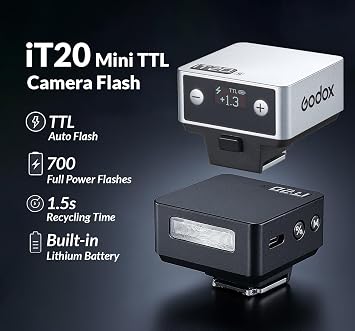 GODOX IT20 C TTL Flash, IT20C Camera Flash with Spreader and Color Filter