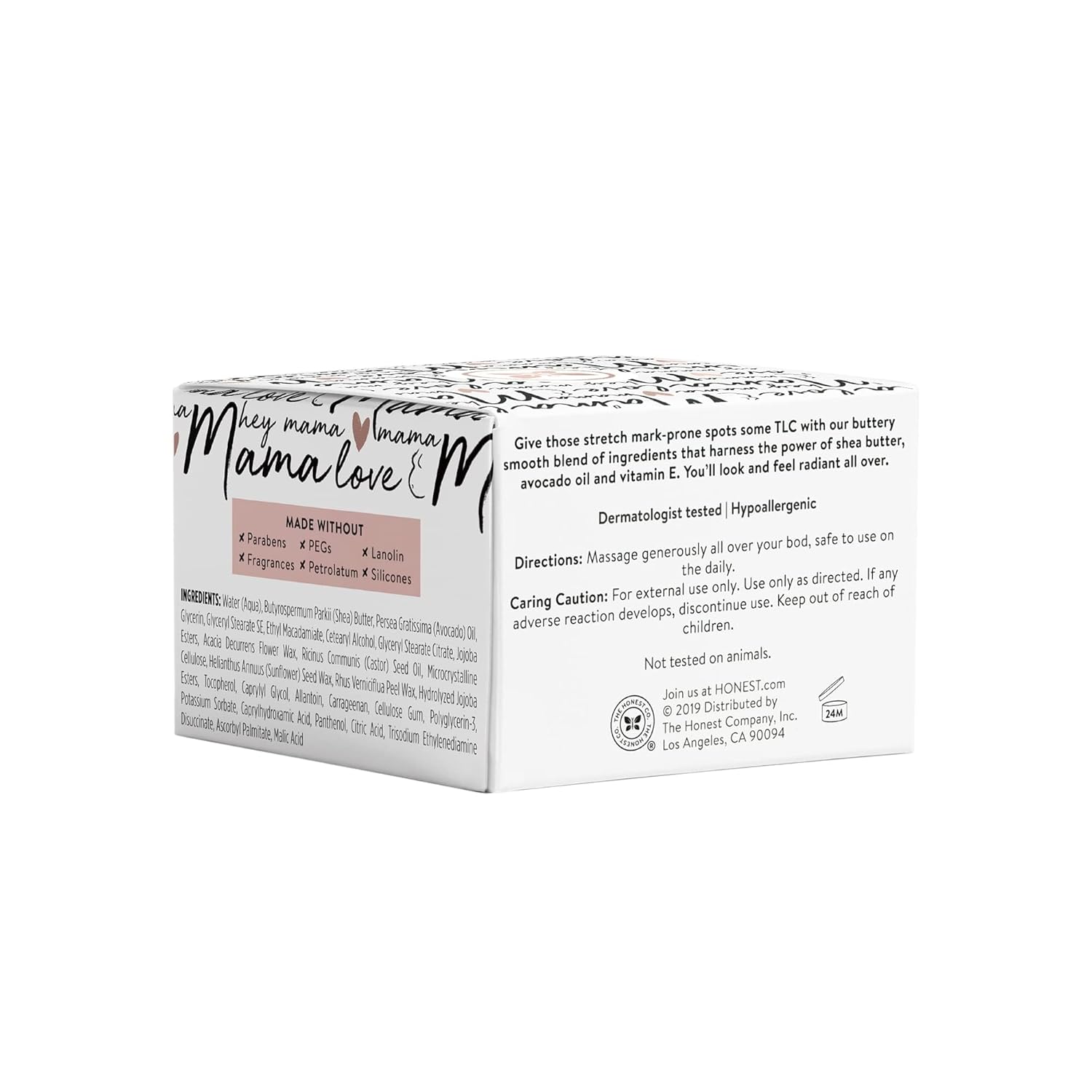 The Honest Company Honest Mama Rock The Bump Body Butter | Moisturizing Stretch Mark Cream | Shea Butter, Avocado Oil, Vitamin E | 4 oz Body Butter Moisturizing Body Butter (4 oz)