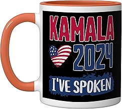Kamala Harris Excuse Me I've Spoken 2024 President Election Ceramic Mug, Orange/White