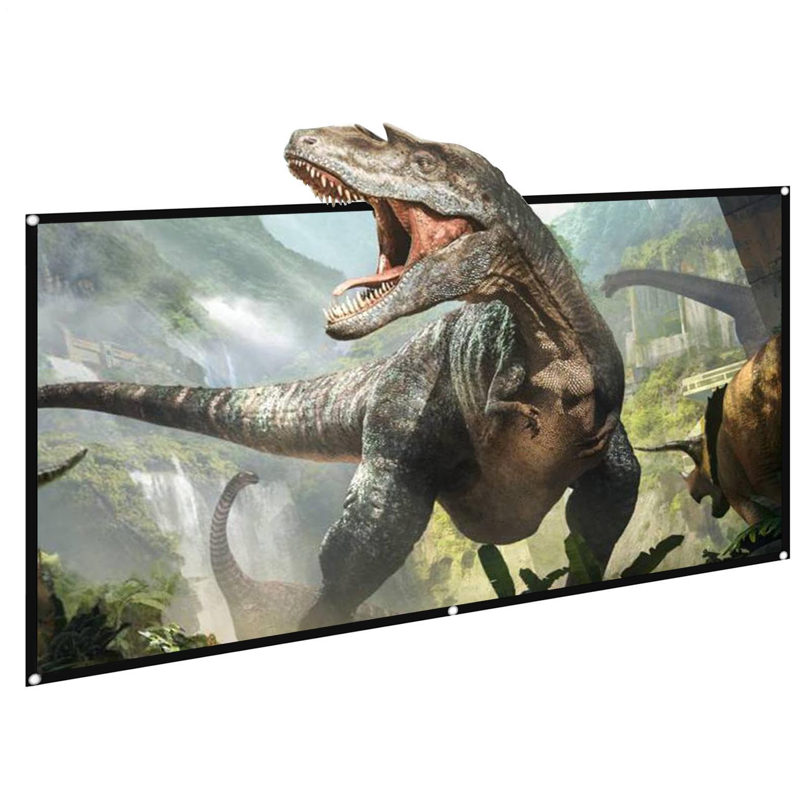 Pantalla de proyector portátil, pantalla 4K HD anticrease, plegable y | portátil, panel antiluz, tamaño de 60 y 130 pulgadas, hogar, cine, oficina, exterior y visual
