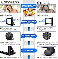 Vista 2 de Pantalla inflable de proyector de teatro para exteriores e interiores de 20 pies, incluye soplador de aire, amarres y bolsa de almacenamiento