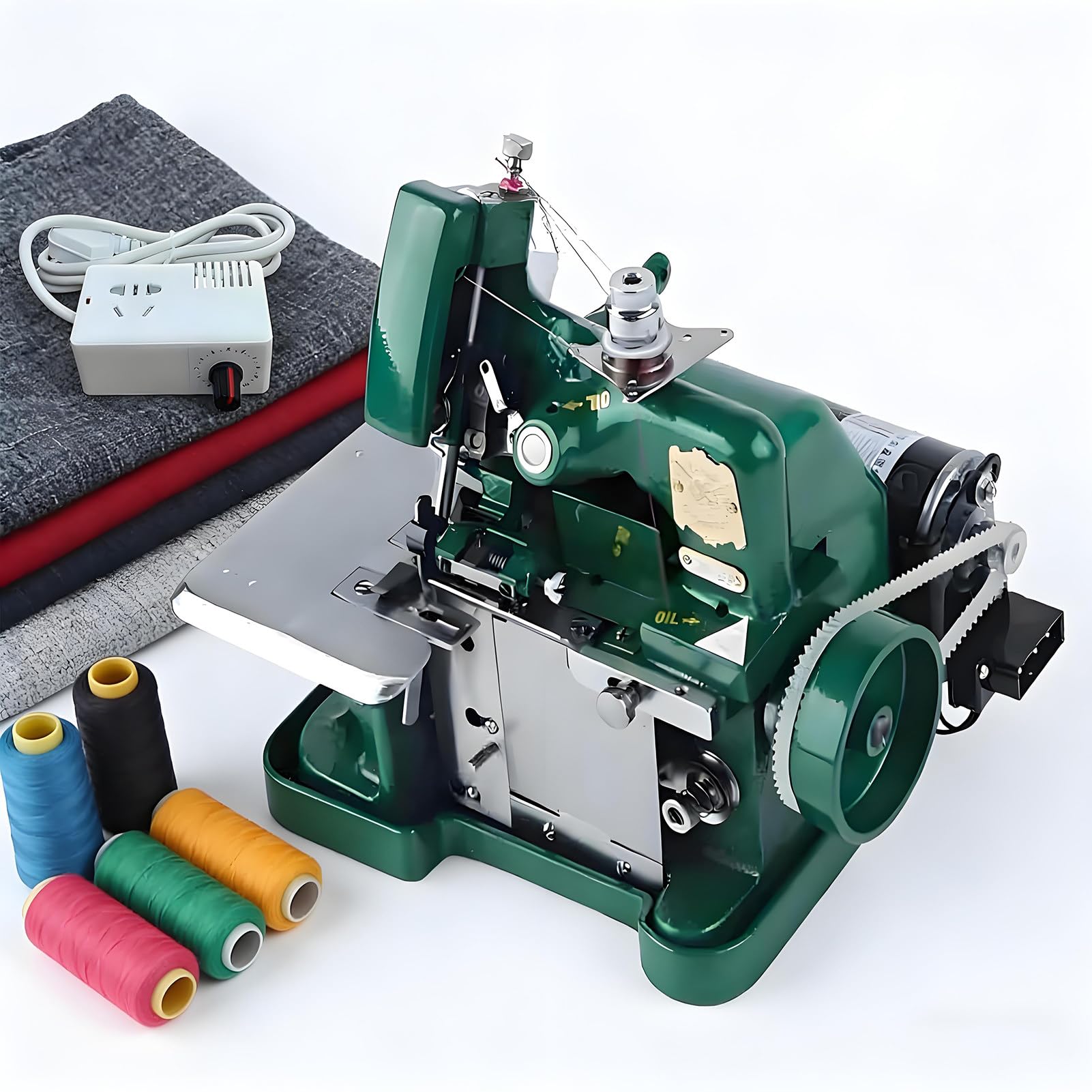 Serger Machine 250W,Overlock Overcast Sewing Machine Presser Foot Green