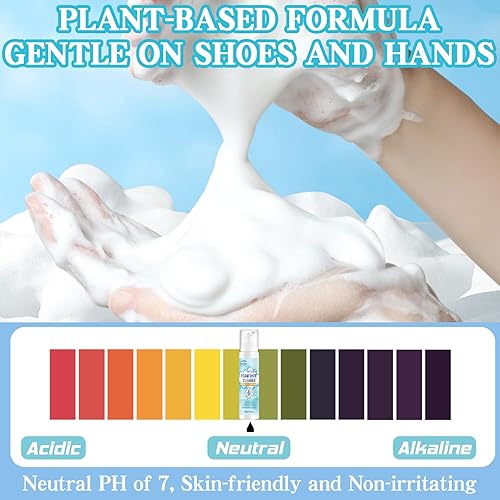 Miniatura 5 de Kit de limpieza de zapatos, limpiador de zapatos blanco de 6.76 onzas, elimina la suciedad y las manchas, kit de limpiador de zapatos con cepillo y