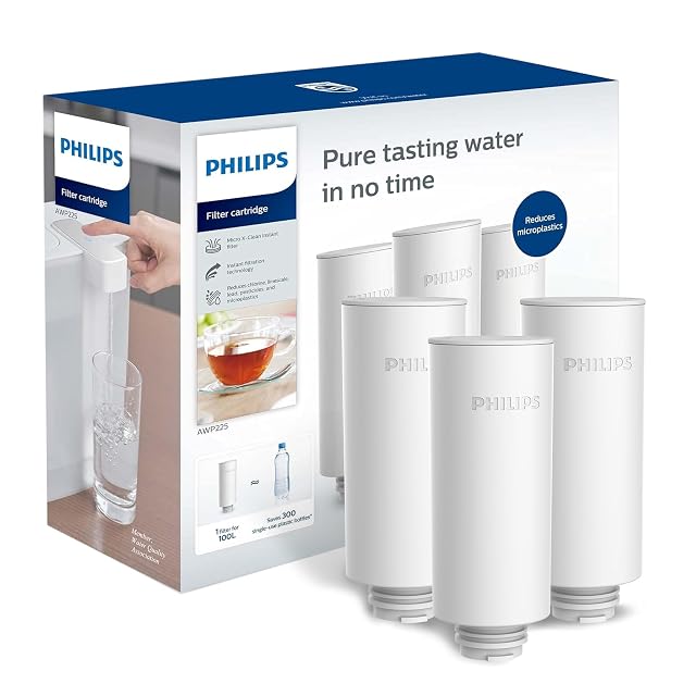 PHILIPS GoZero AWP231 Replacement Filter Cartridges for PHILIPS Instant Water Filter Pitcher AWP2980 with Mirco-X Clean Technology 3-Pack