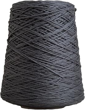 Knit Picks Dishie Gray Worsted Weight 100% Cotton Yarn for Dishcloths | 400g cone of soft solid colored knitting yarn in Ash color for crocheting, machine washable.